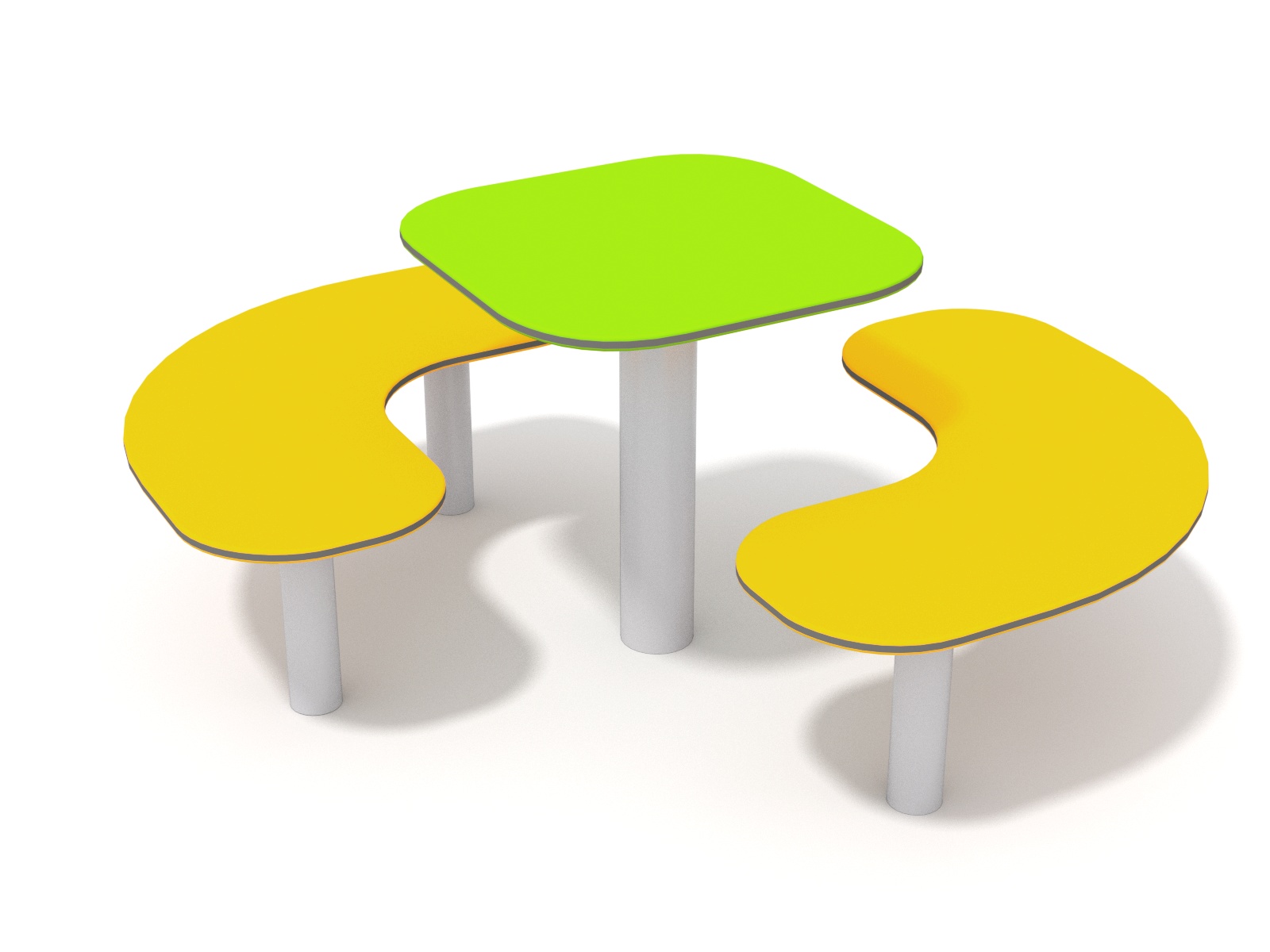 stolik z ławeczkami na plac zabaw