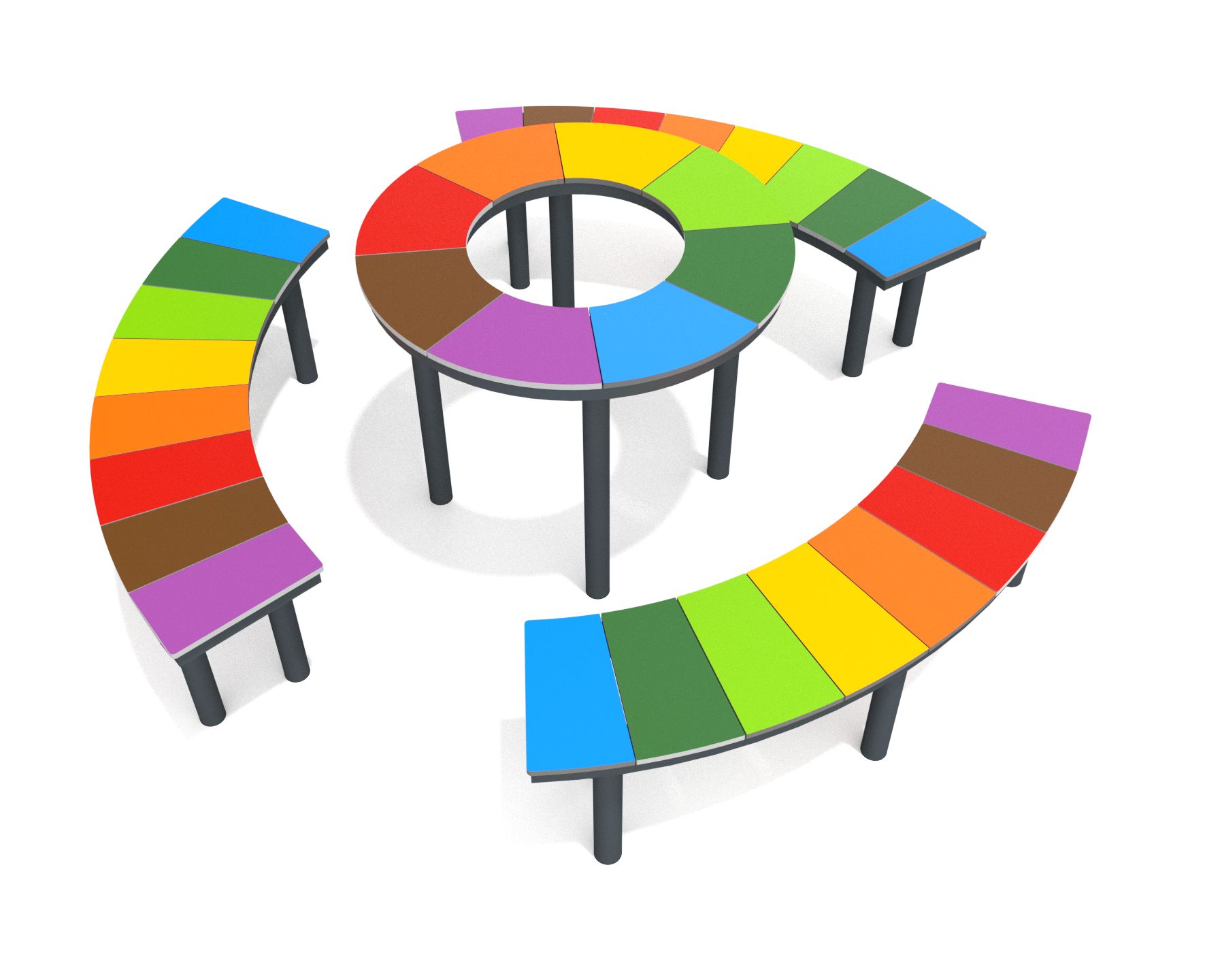 stolik okrągły na plac zabaw do parku