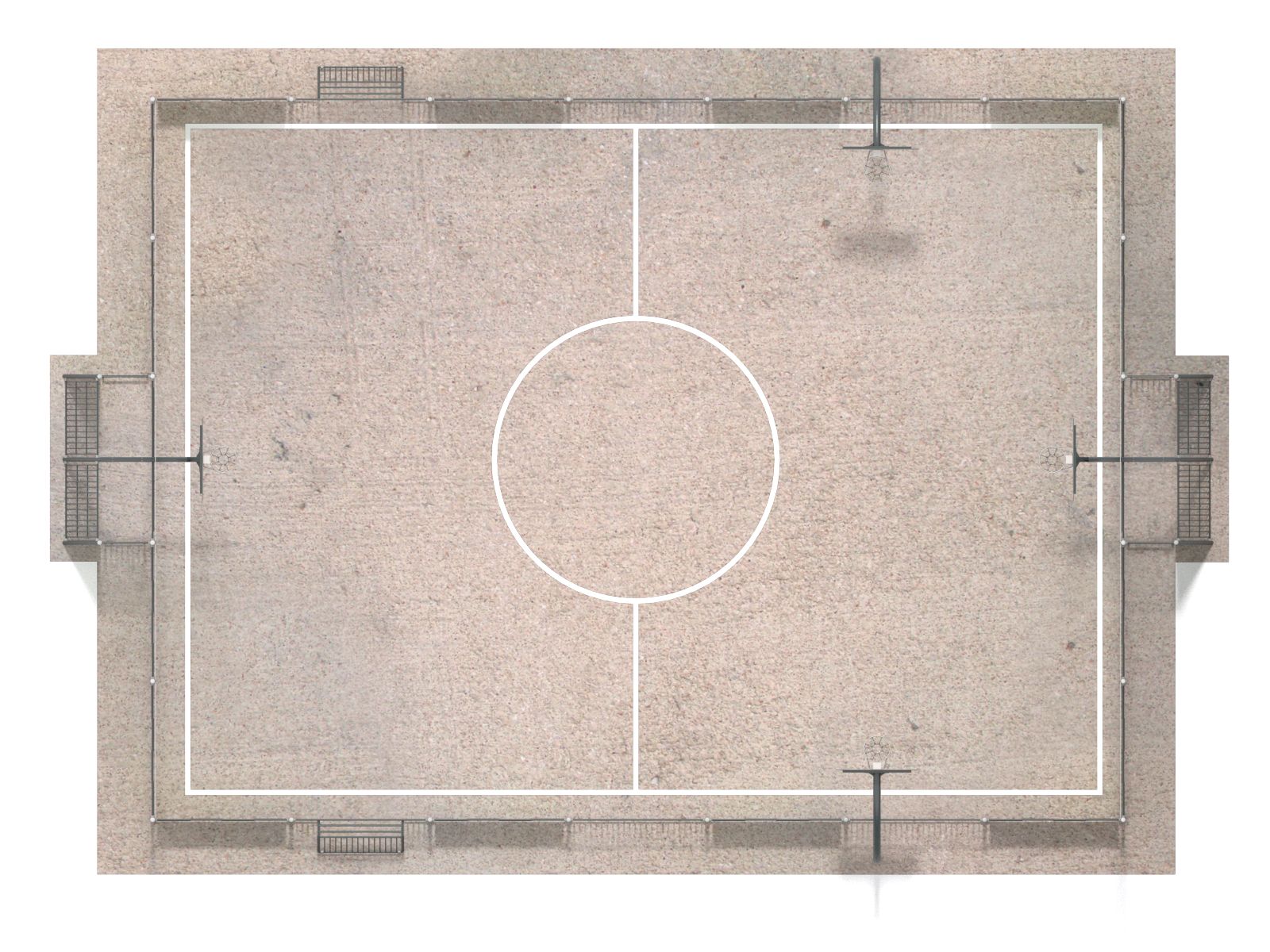 boisko do piłki nożnej i koszykówki na plac zabaw