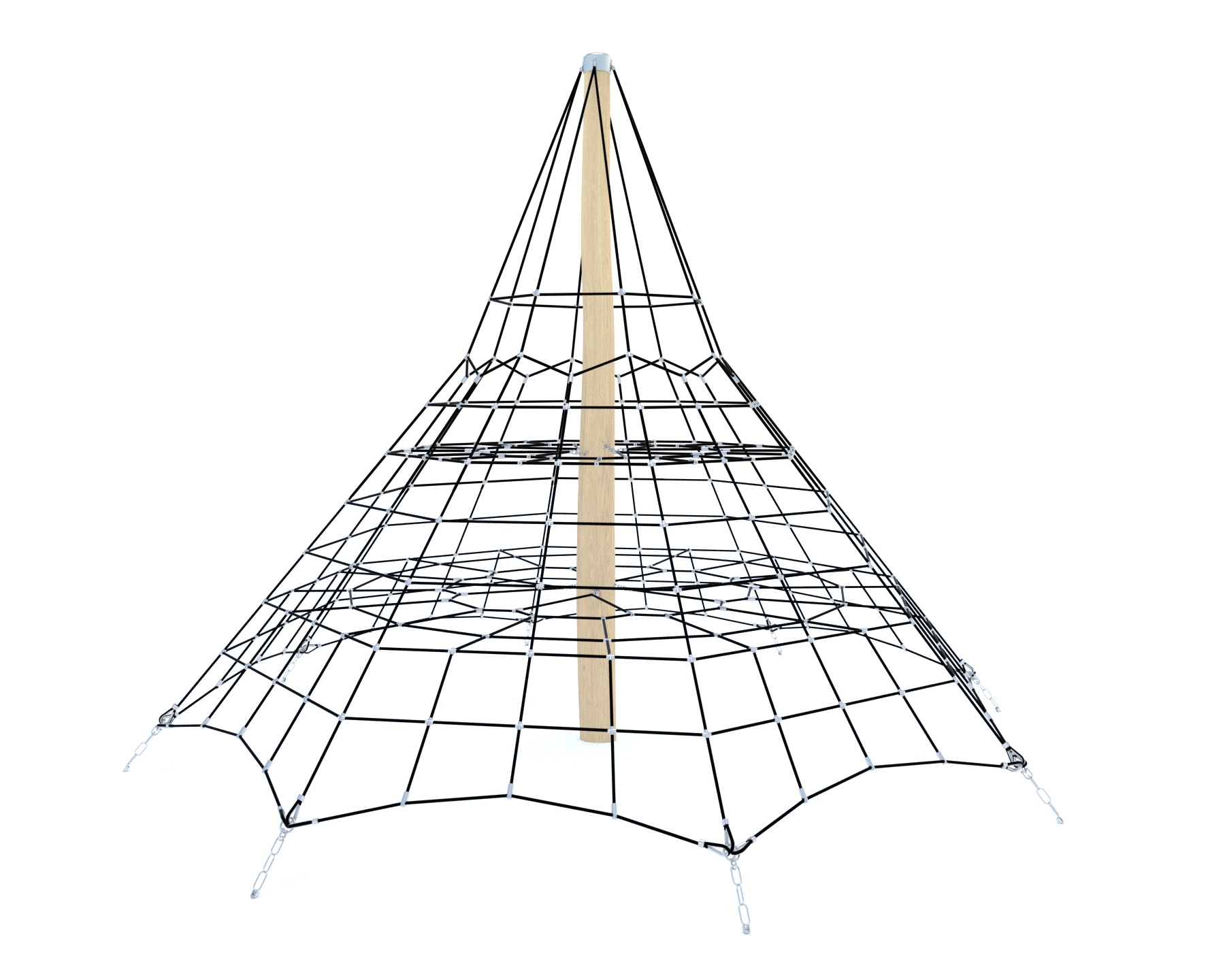 piramida linowa linarium robinia na plac zabaw
