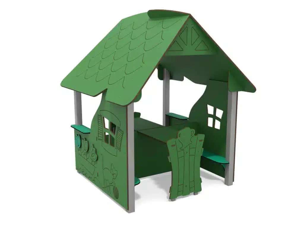 domek wiejska chatka na plac zabaw