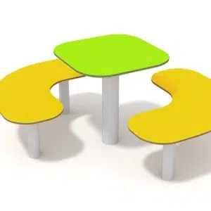 stolik z ławeczkami na plac zabaw