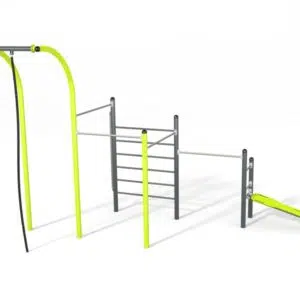 zestaw street workout drabinka pionowa z liną do wspinania